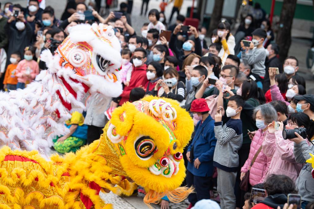 澳門(mén)：龍獅起舞賀新歲