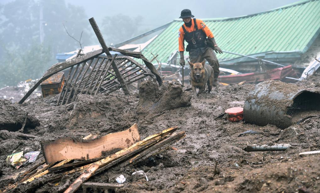 韓國強(qiáng)降雨死亡人數(shù)升至33人