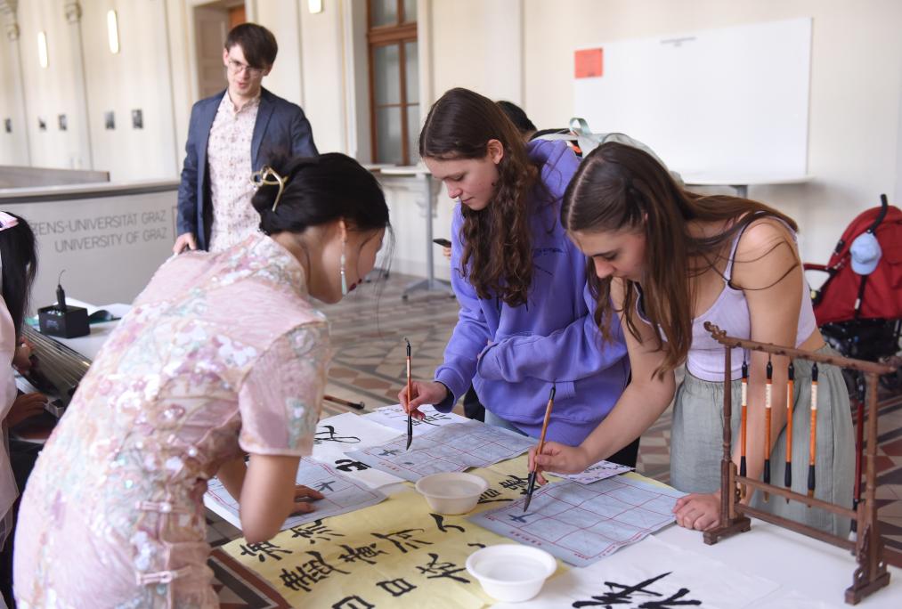 奧地利格拉茨大學(xué)孔子學(xué)院舉辦中國文化體驗活動