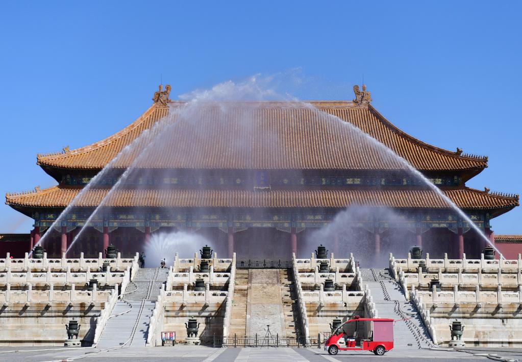 北京市文物古建筑消防救援綜合實戰(zhàn)演練在故宮博物院舉行